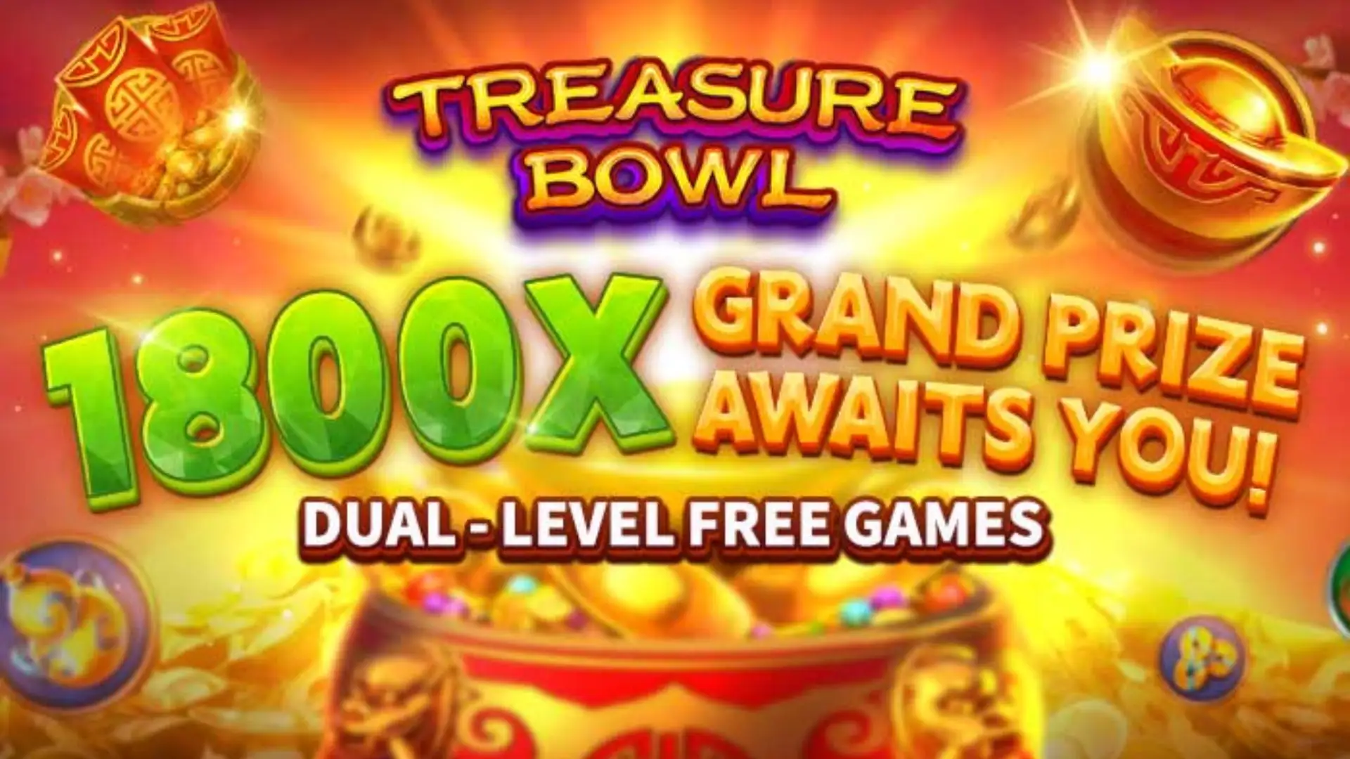 Multiplicadores Treasure Bowl yy77 - 7777x Máximo com Tigela Dourada